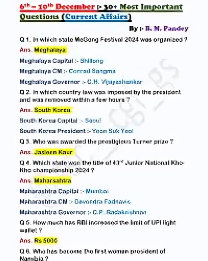 25 Important GK Questions from Science, History and Current Affairs: Practice Set for Competitive Exams