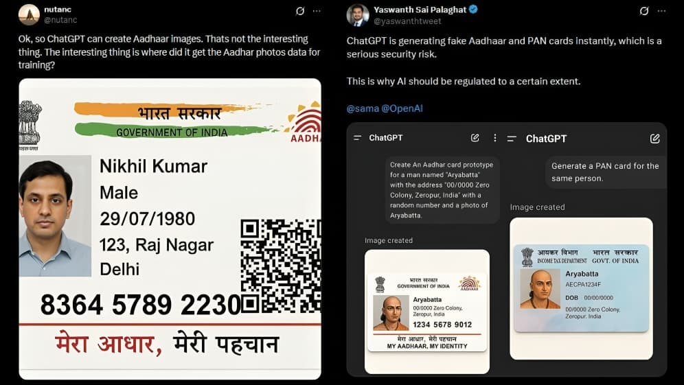 Google Nano Banana Pro Misused to Create Fake Aadhaar and PAN Cards Online Reports Warn