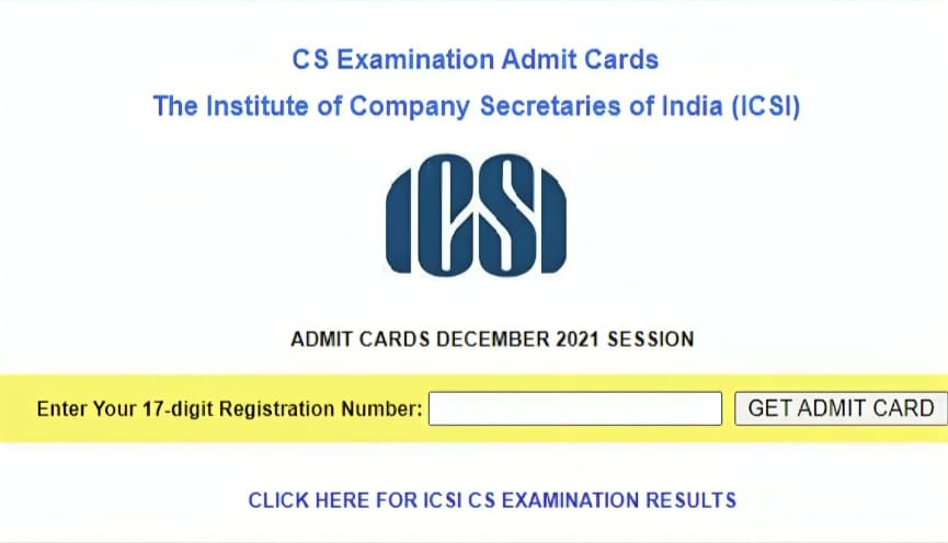 ICSI Releases Admit Card for CS December 2025 Executive and Professional Exams