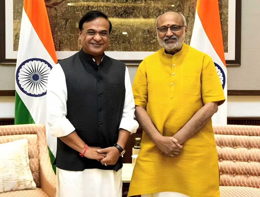 Assam CM Himanta Biswa Sarma Invites Vice President C.P. Radhakrishnan to Witness State’s Development