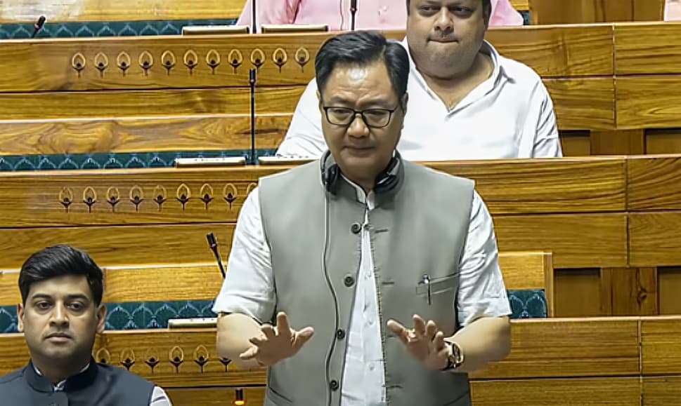 Winter Session Sees Uproar as Kiren Rijiju Seeks Apology Over Alleged Slogans Against Prime Minister