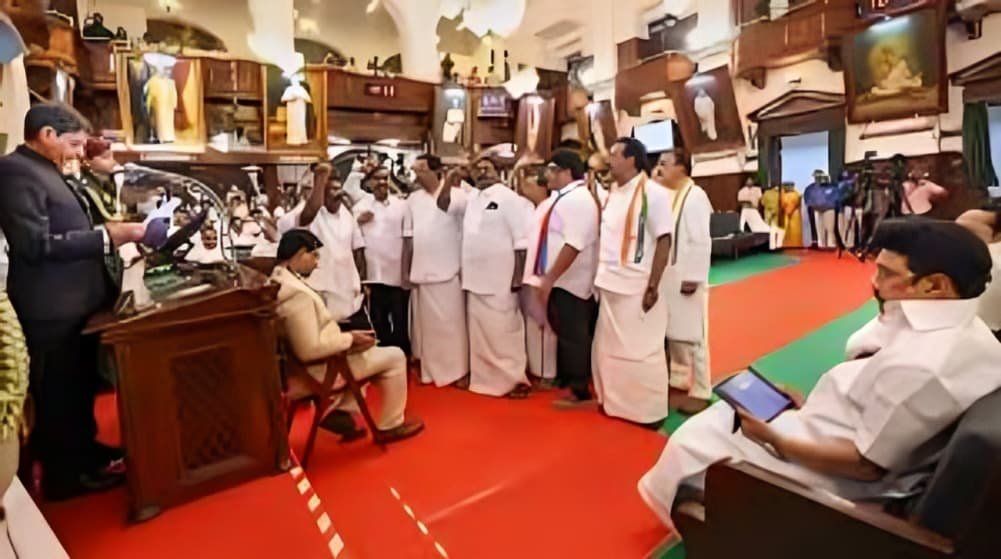 Tamil Nadu Assembly Sees Tense Moments as Governor R N Ravi Walks Out Before Address