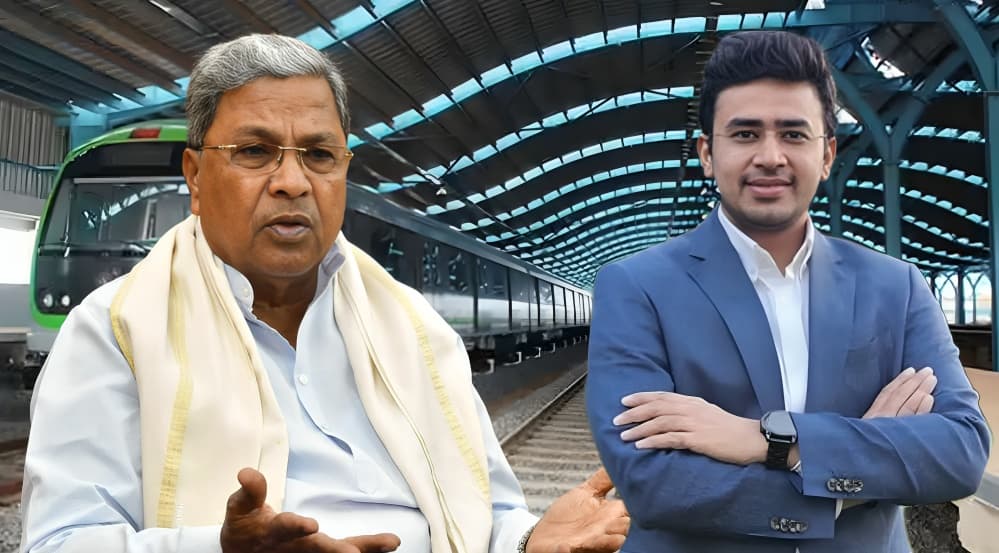 Bengaluru Metro Fare Hike Protest: BJP MP Tejasvi Surya Detained at Jayanagar Station
