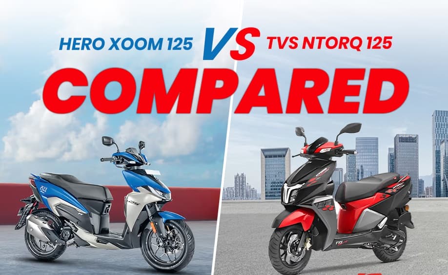 Hero Xoom 125 and TVS Ntorq 125 Compared on Price, Features and Performance