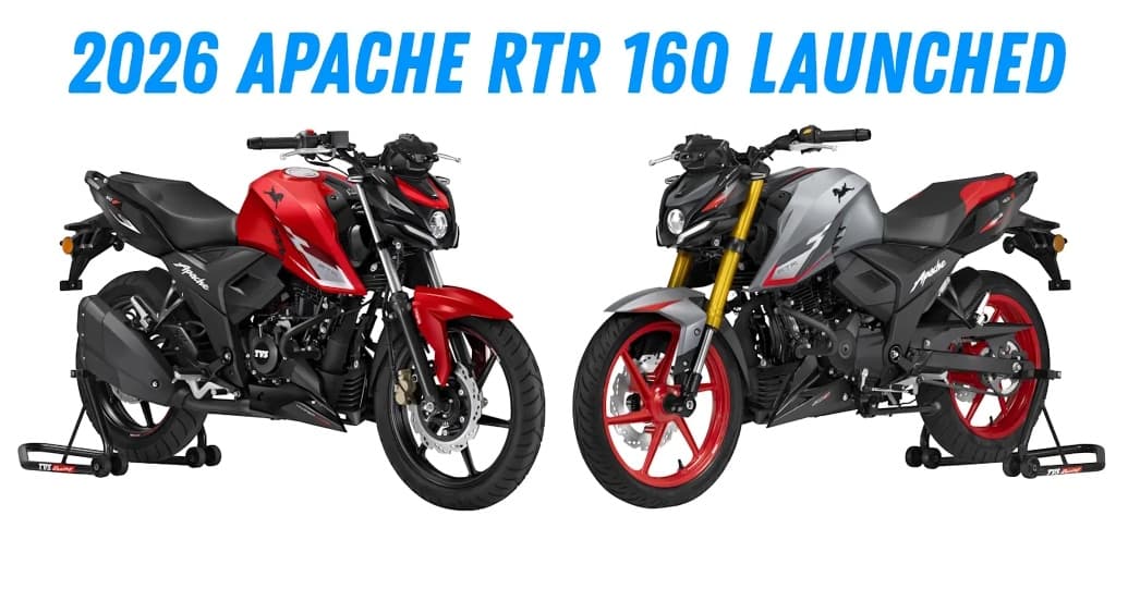 2026 TVS Apache RTR 160 4V Launched with Enhanced Standard Features