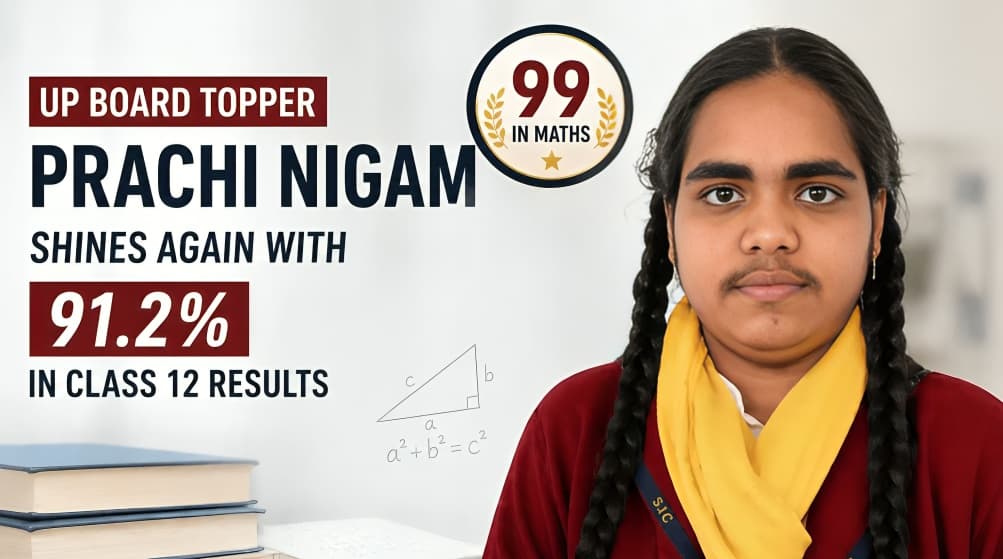 UP Board Student Prachi Nigam Scores 91.2 Percent in Class 12 Continues Academic Journey