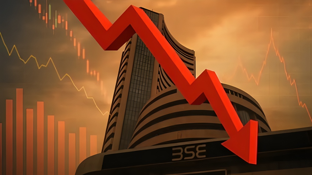 Stock Market Declines Sensex Falls Over 500 Points Rupee Weakens Amid Global Uncertainty