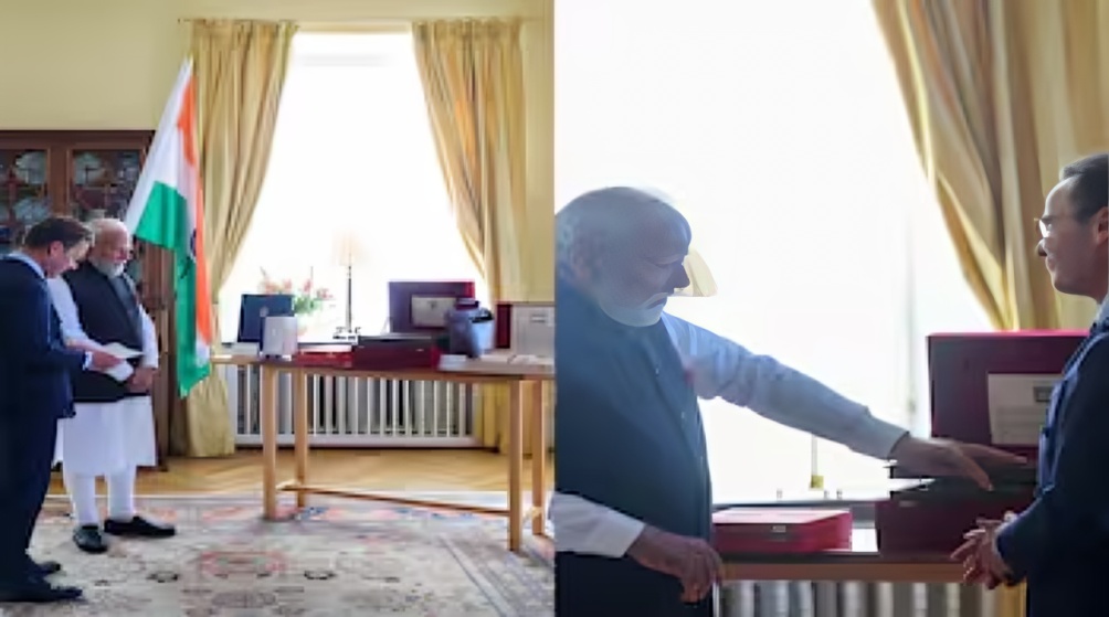 PM Modi and Swedish PM Exchange Tagore Inspired Gifts During Sweden Visit