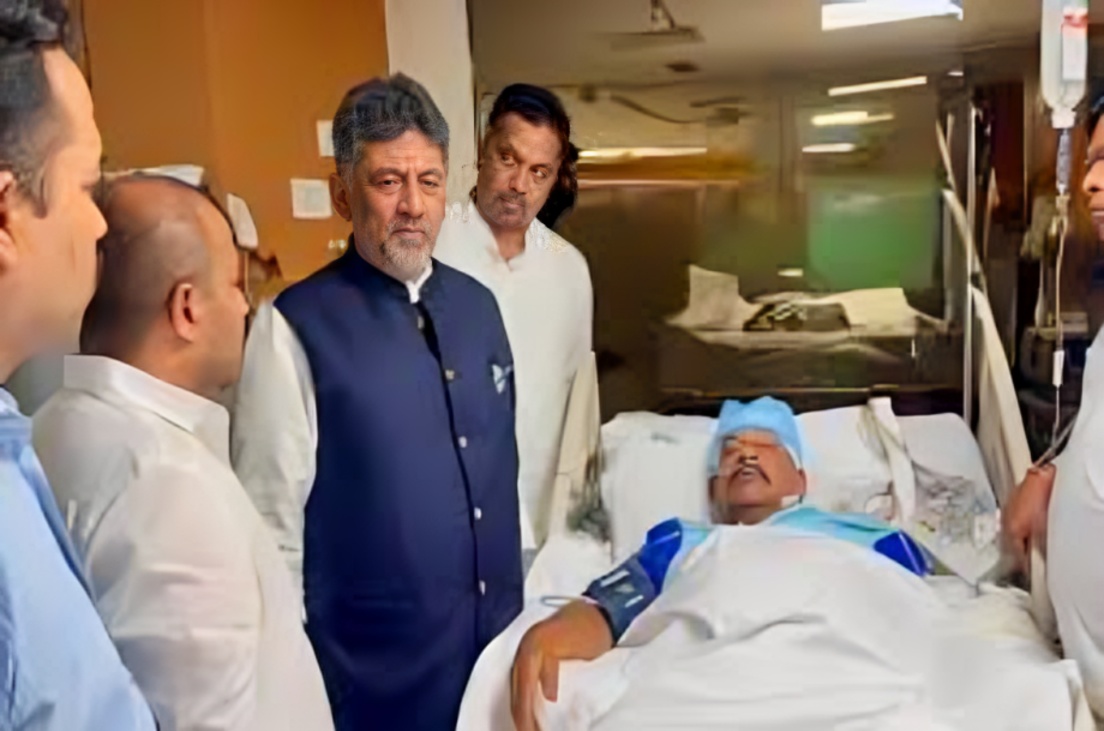 Karnataka Chief Minister D K Shivakumar Visits MLA K Shadakshari in Delhi Hospital Holds Key