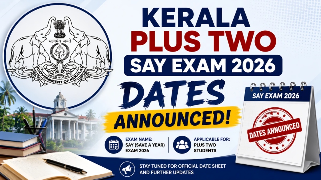Kerala DHSE Releases Plus Two SAY Hall Ticket 2026 Supplementary Exams Begin June 29