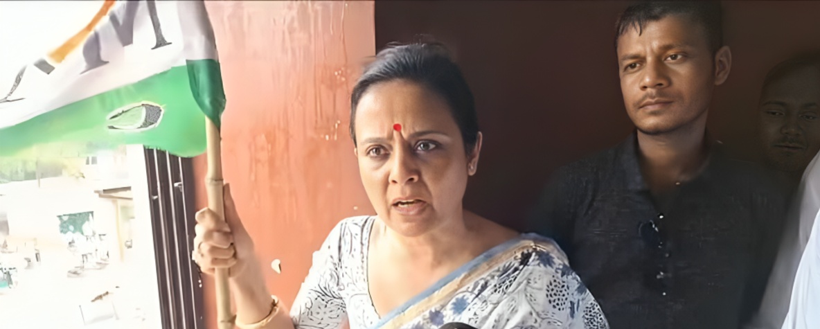 Mahua Moitra Alleges Attack at Kaliganj Party Office BJP Rejects Claims Police Respond