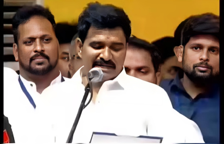 Tamil Nadu Minister Nirmal Kumar Presents Gold Rings to Newborns During Welfare Event