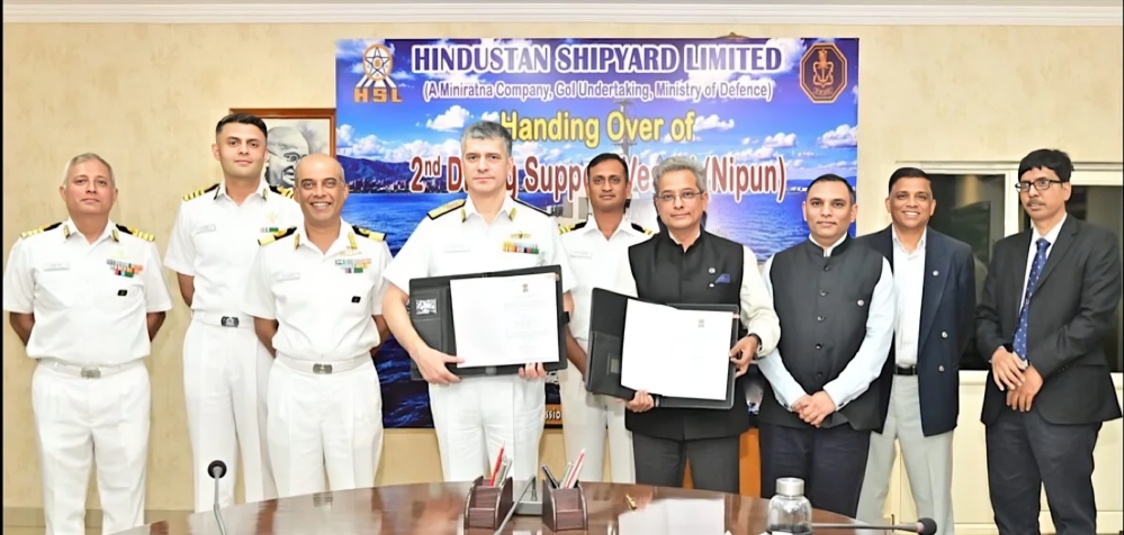 Indian Navy Receives INS Nipun, Second Diving Support Vessel Delivered Within a Year