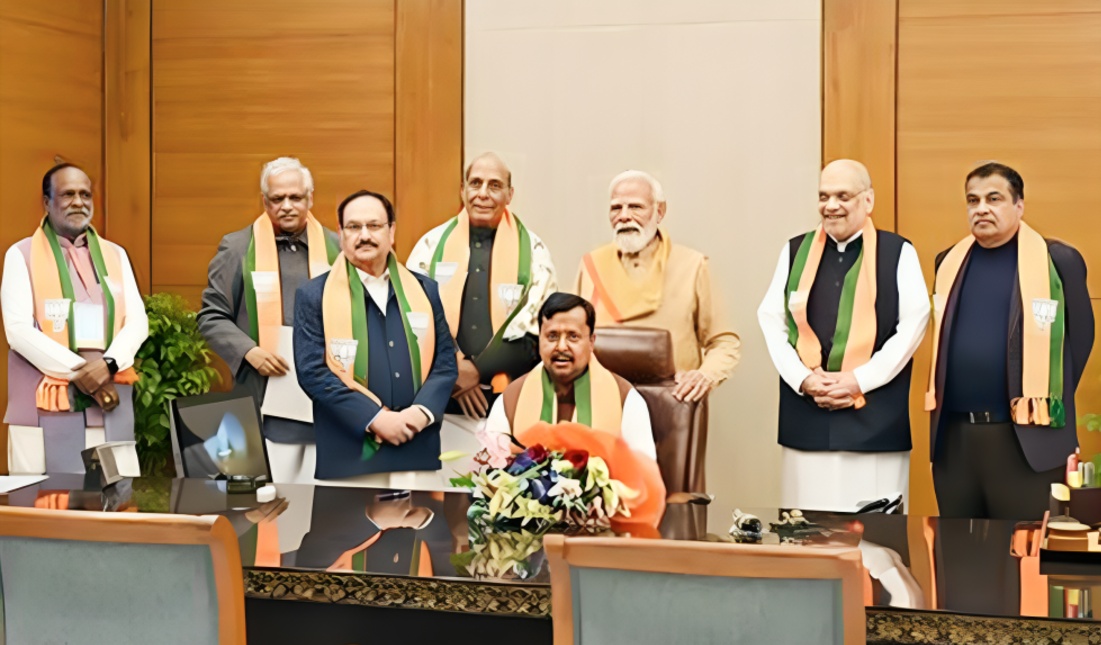 Nitin Nabin Chairs First Meeting of BJP’s New National Team After Full Vande Mataram Recitation
