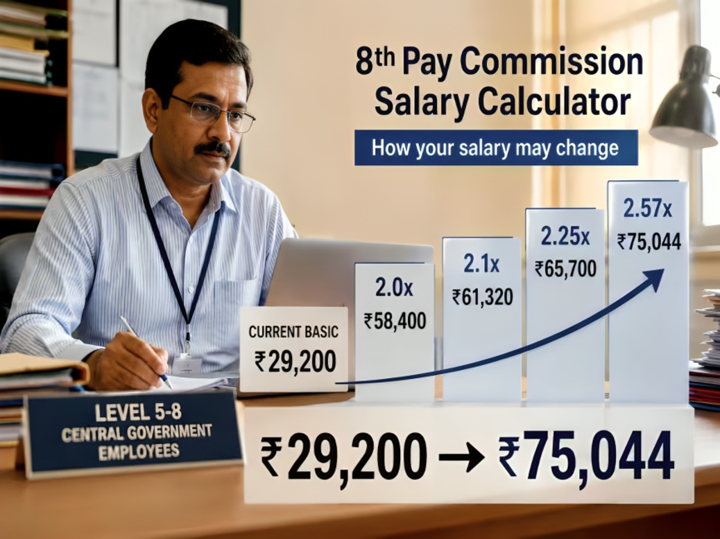 8th Pay Commission: How 2.0 to 2.57 Fitment Factors Could Change Level 5 to 8 Basic Pay