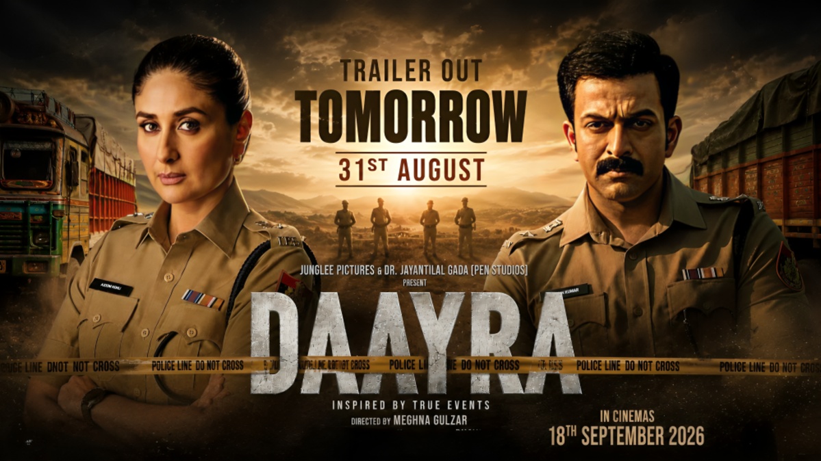 Daayra: Kareena Kapoor Khan as DCP Ajooni Kohli and Prithviraj Sukumaran as DCP Raman Kumar, Trailer