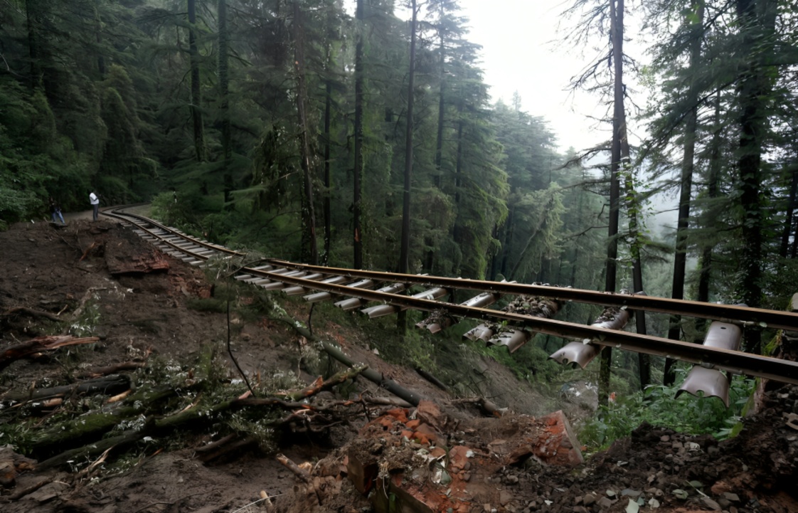 Heavy Rain Damages Kalka Shimla Heritage Railway Track, Train Services Suspended