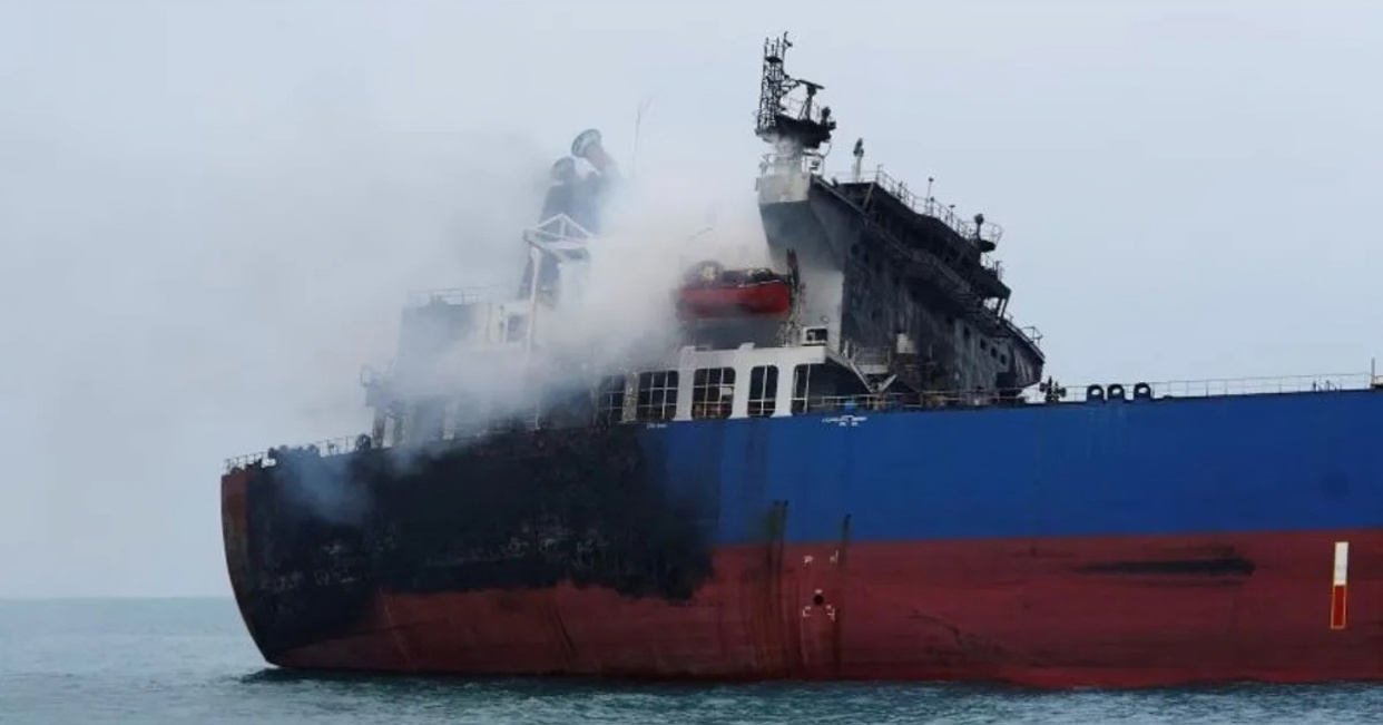Supertanker Catches Fire After Hitting Two Sea Mines in Strait of Hormuz, Iran Says