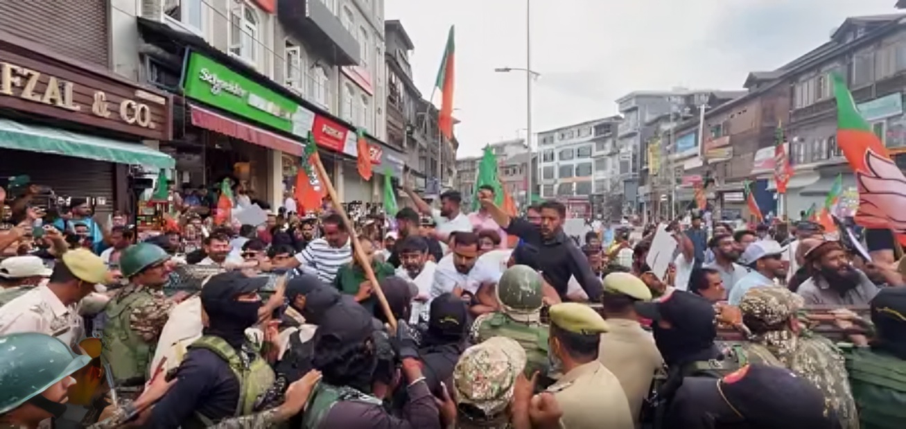 Jammu and Kashmir Sees Rival Protests as National Conference and BJP Hold Separate Marches in Srinag