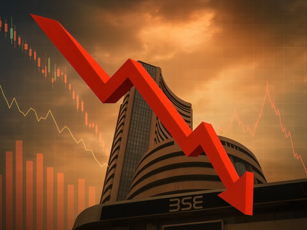 Stock Market Crash: Sensex Falls Over 1,000 Points, Nifty Below 22,850 as Oil and Bond Yields Rise