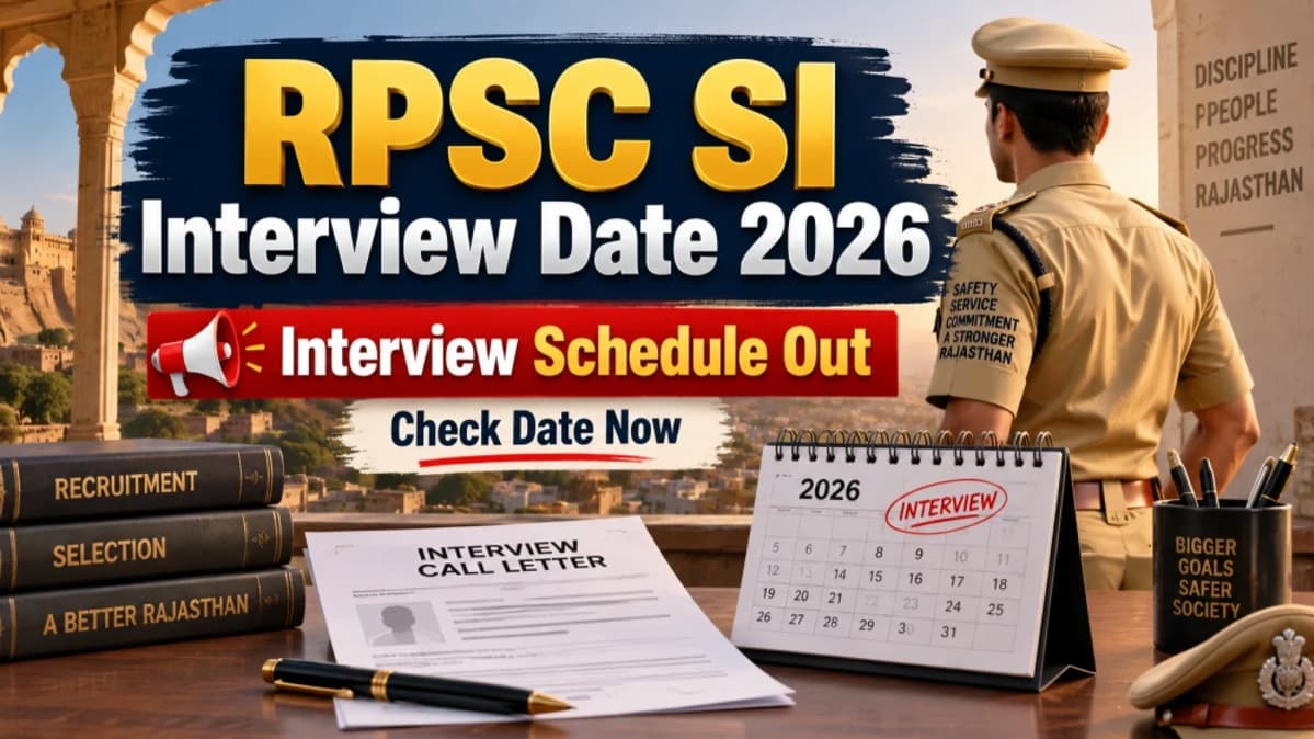 RPSC Interview Letter 2026 Released: Check SI, Platoon Commander and Assistant Professor Maths Call