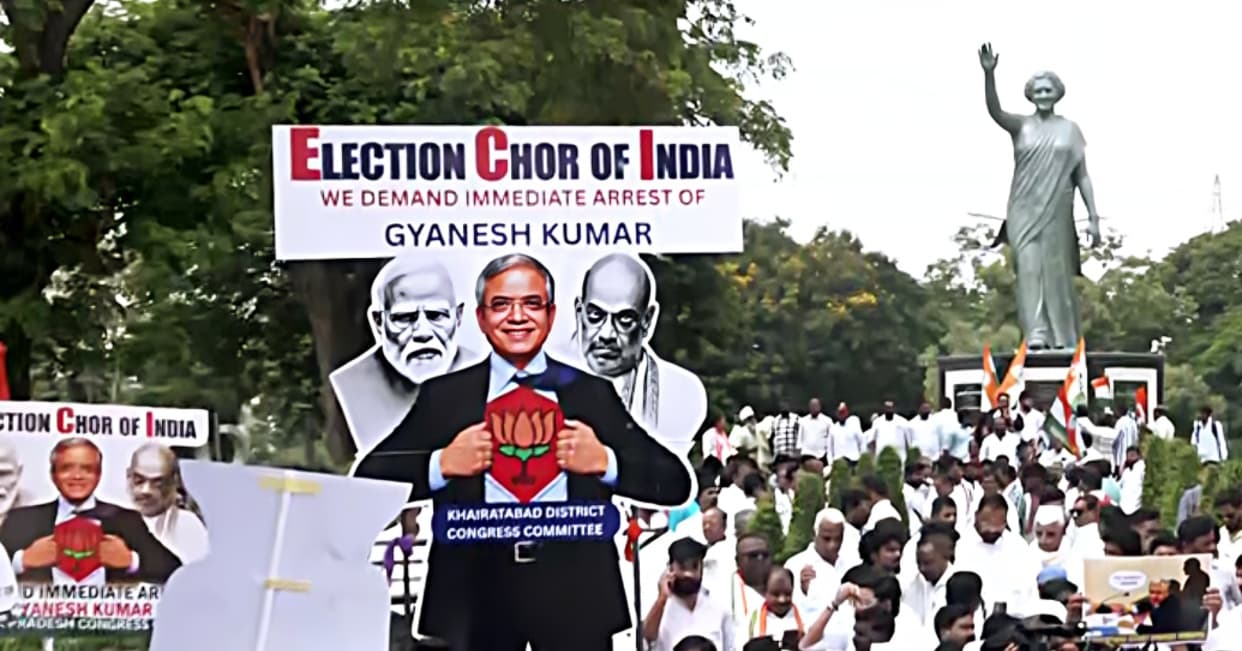 INDIA Bloc MPs March to Election Commission Over Gyanesh Kumar and Electoral Roll Revision