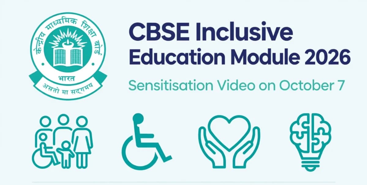 CBSE Schools to Screen 30 Minute Inclusive Education Module for Staff on October 7