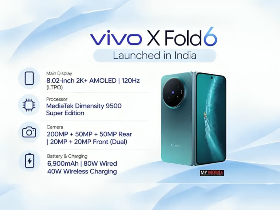 Vivo X Fold6 Launched in India at Rs 2,19,999 With 200MP Camera and 6,900mAh Battery