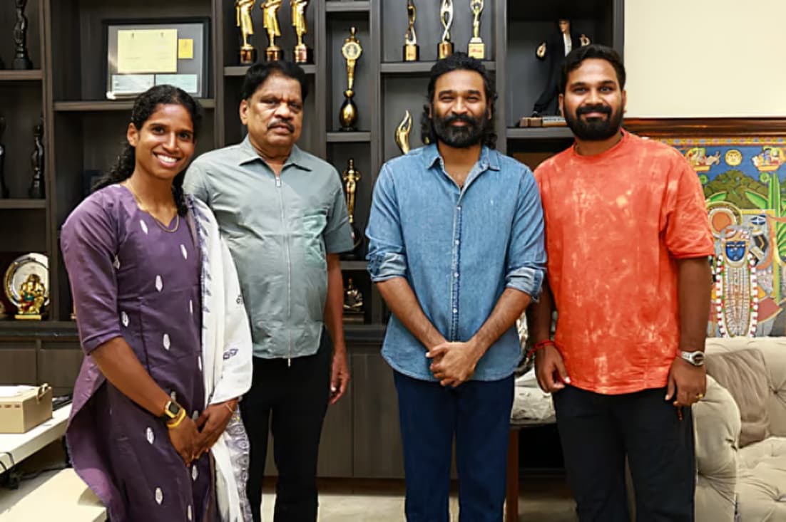 Dhanush Meets Vithya Ramraj and Congratulates Her on Historic Asian Games Achievement