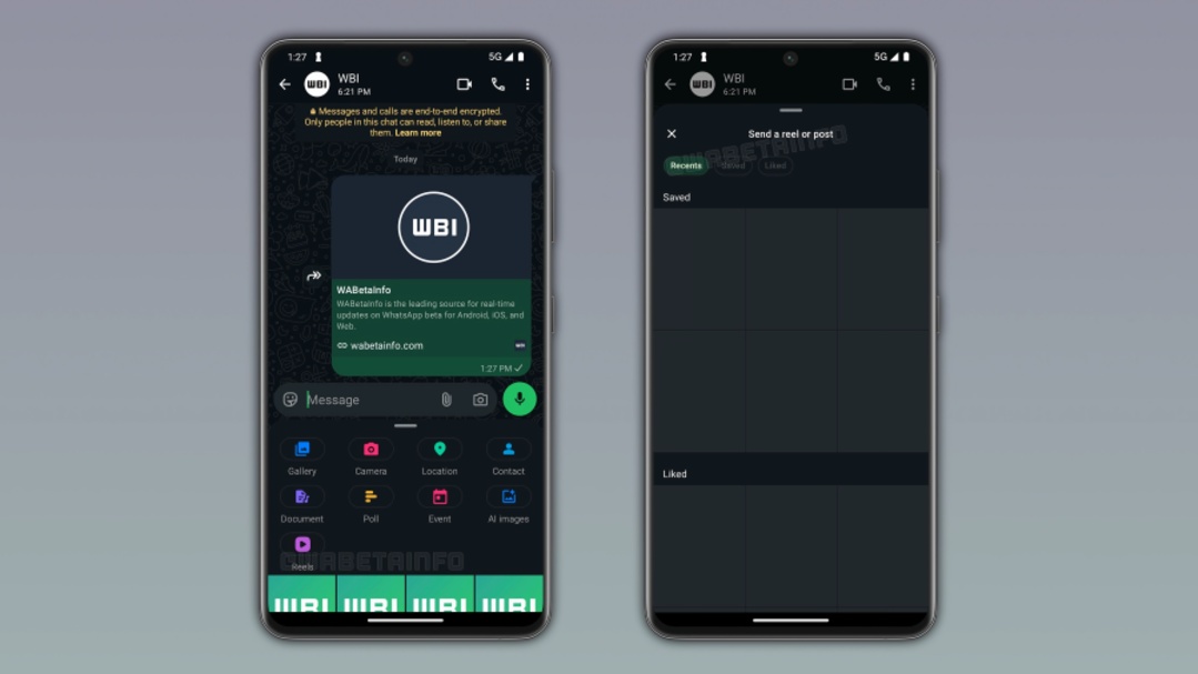 WhatsApp Tests New Feature to Share Instagram Reels Directly From Chats