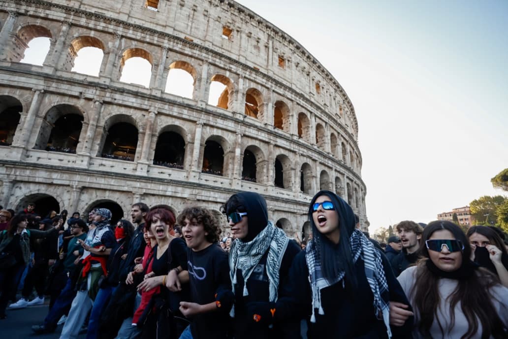 Rome’s Colosseum Breached as Protests and Clashes Spread Across Europe