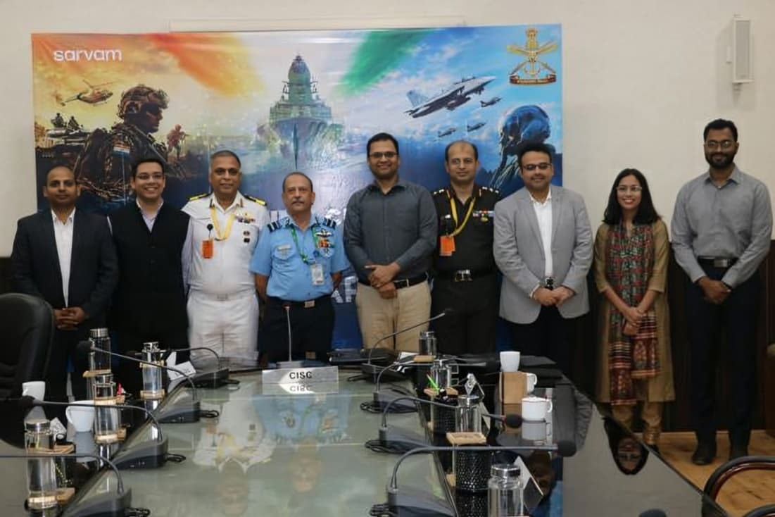Sarvam AI Signs MoU With Defence Ministry to Develop AI Applications for Indian Army, Navy and Air Force